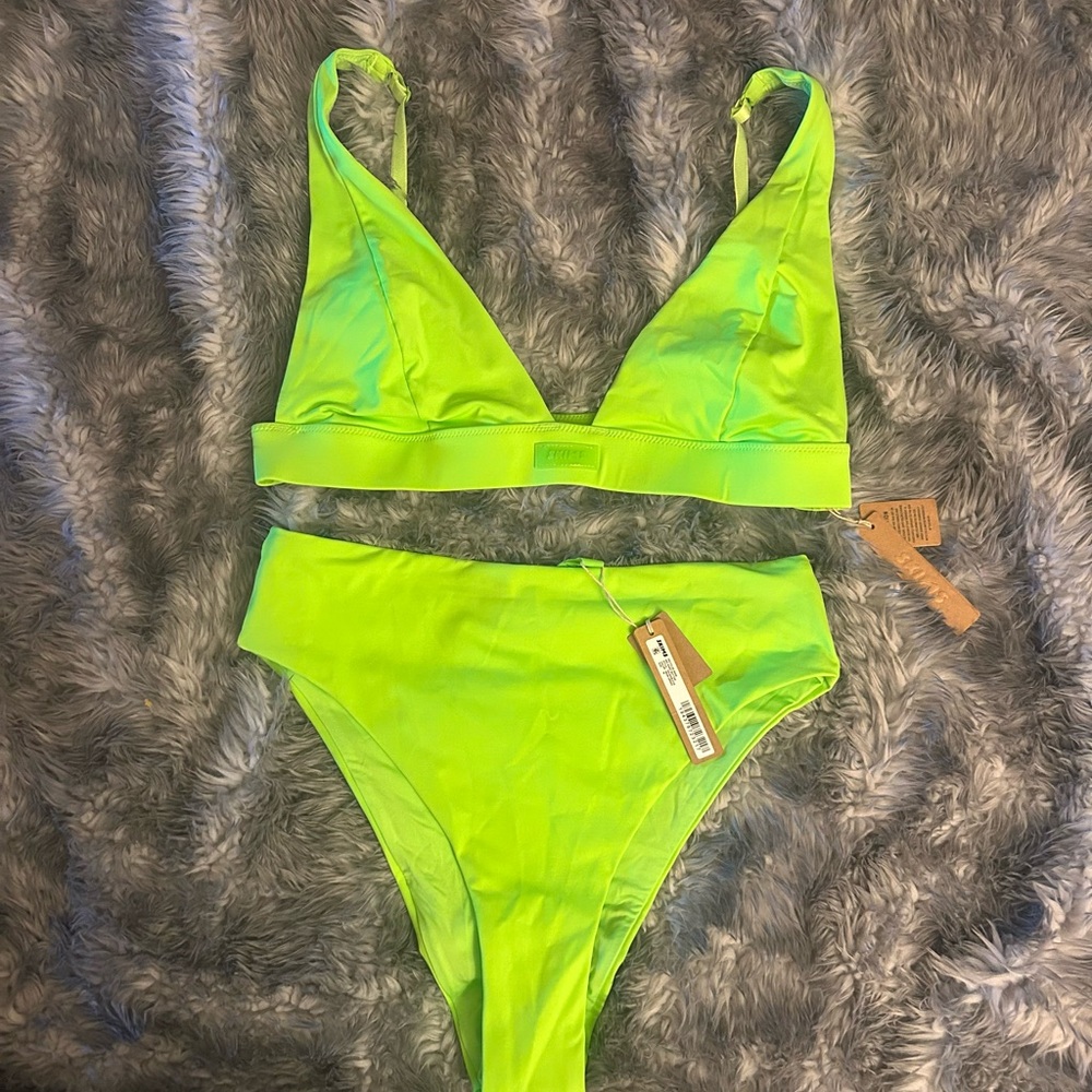 SKIMS Neon Green Bikini Set NWT